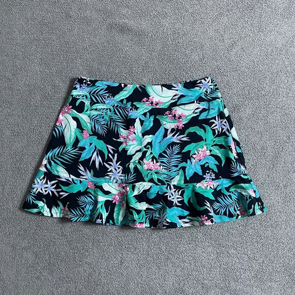 Tommy Bahama Golf Skort Hawaiian Floral Tennis Athleisure Stretch Women's Large - Picture 1 of 6